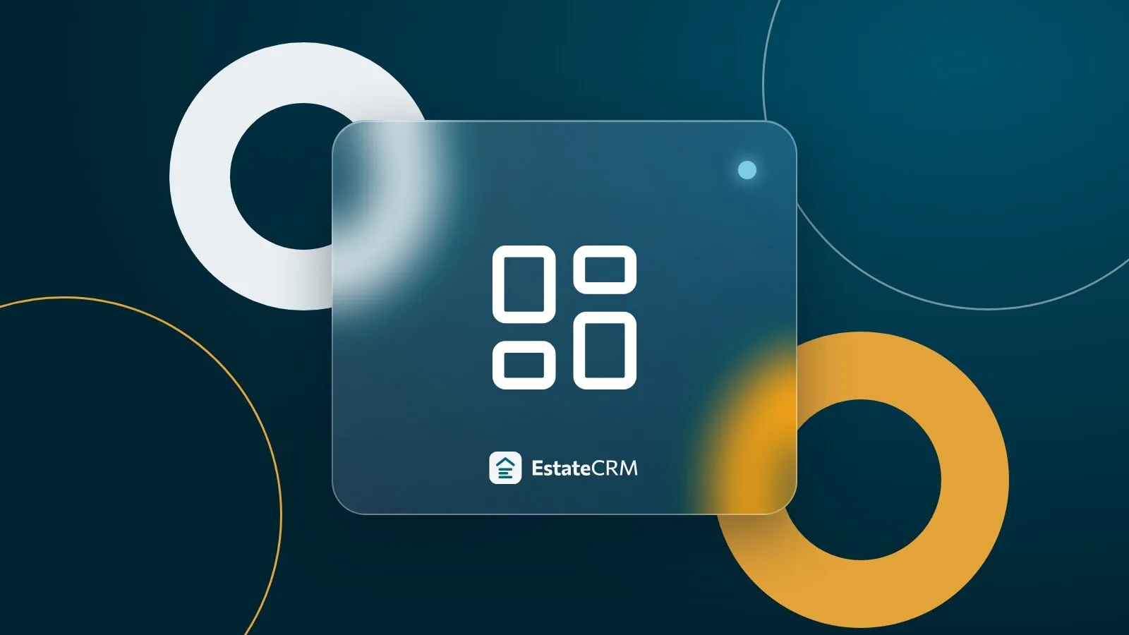 EstateCRM listing page with photos, key facts, the map and the buyers it matches